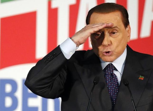 Forza Italia leader Silvio Berlusconi gestures as he speaks during a party rally in Milan May 23, 2014. REUTERS/Alessandro Garofalo